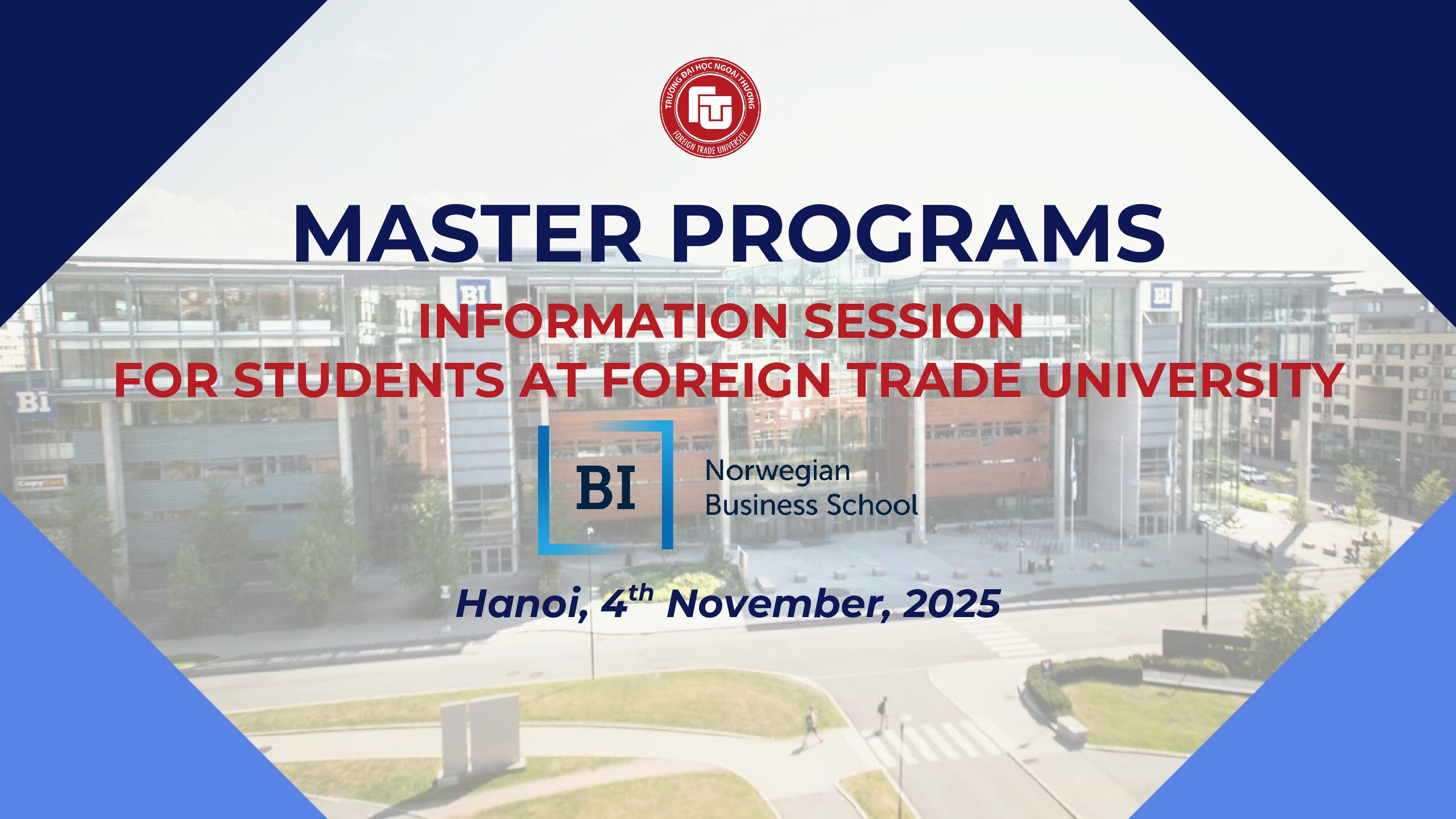 BUỔI GIỚI THIỆU CHƯƠNG TRÌNH THẠC SĨ CỦA TRƯỜNG BI NORWEGIAN – NA UY
